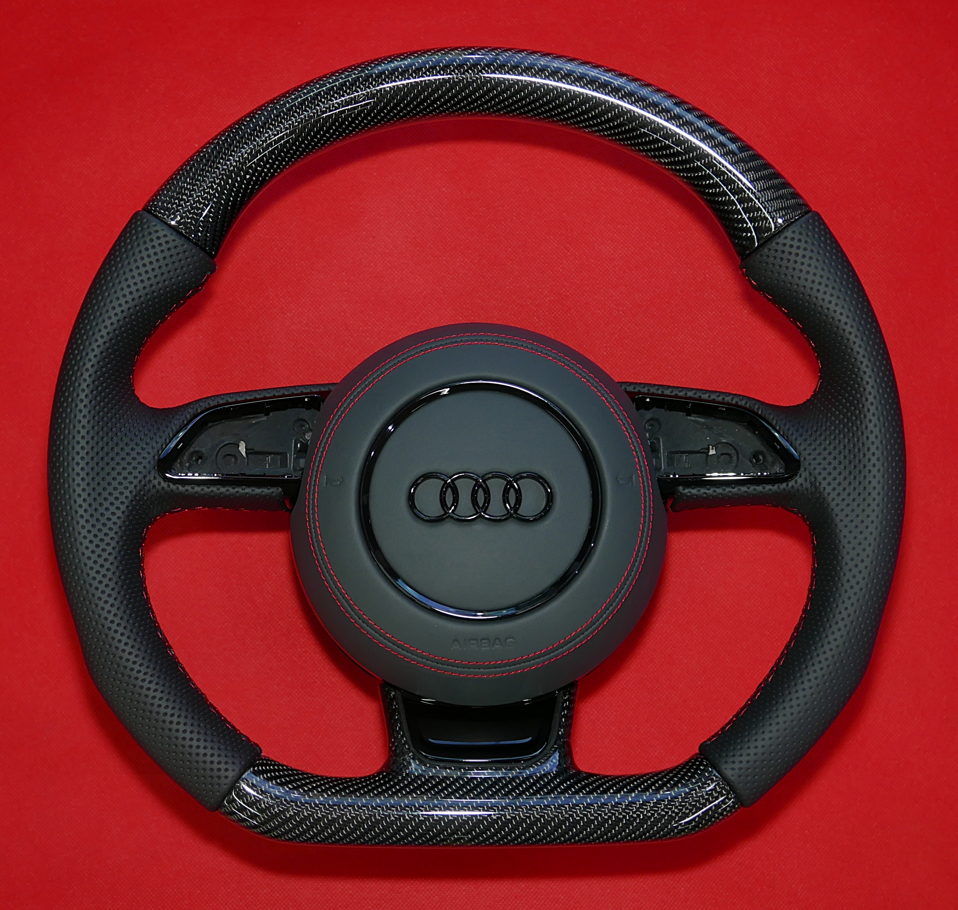 Custom carbon fiber steering wheel Audi A4 B8