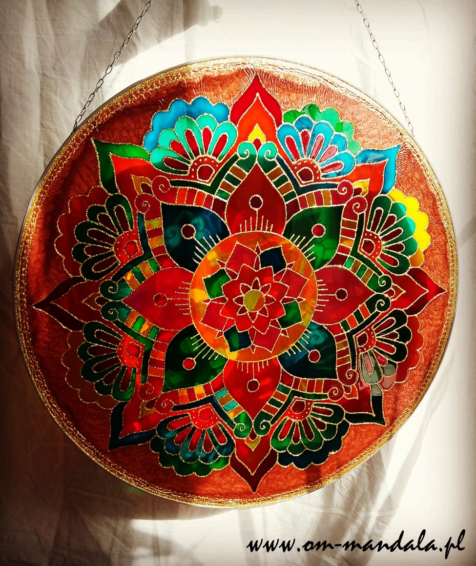 Energetyczna Mandala na szkle