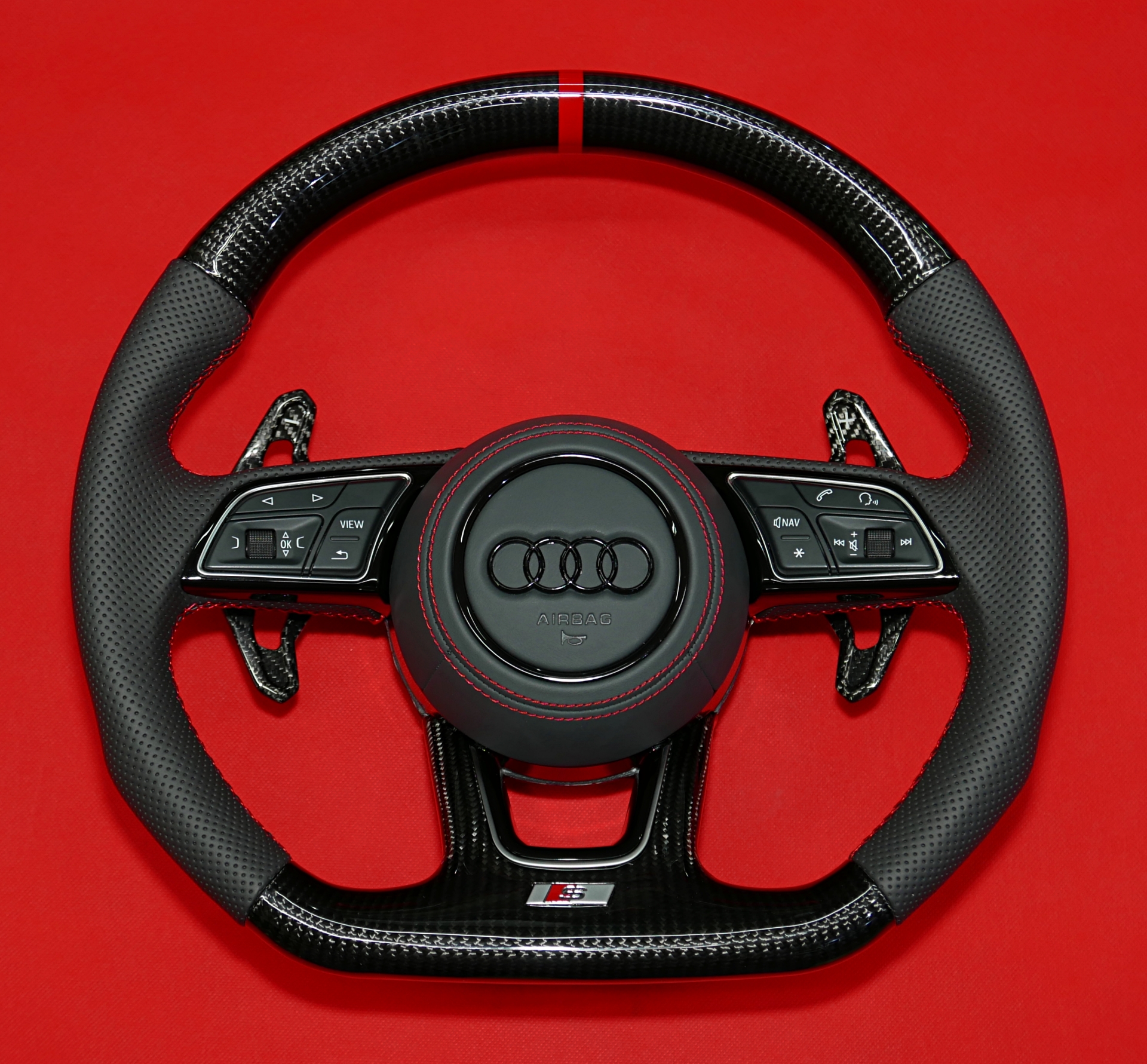 Carbon fiber steering wheel Audi A5 F5 S5 S-Line