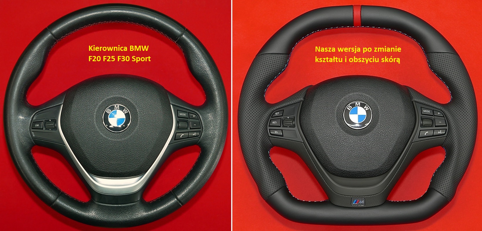 Kierownica BMW F20 F25 F30 MPerformance tuning modyfikacja przerabianie kierownic, customs steering wheel BMW