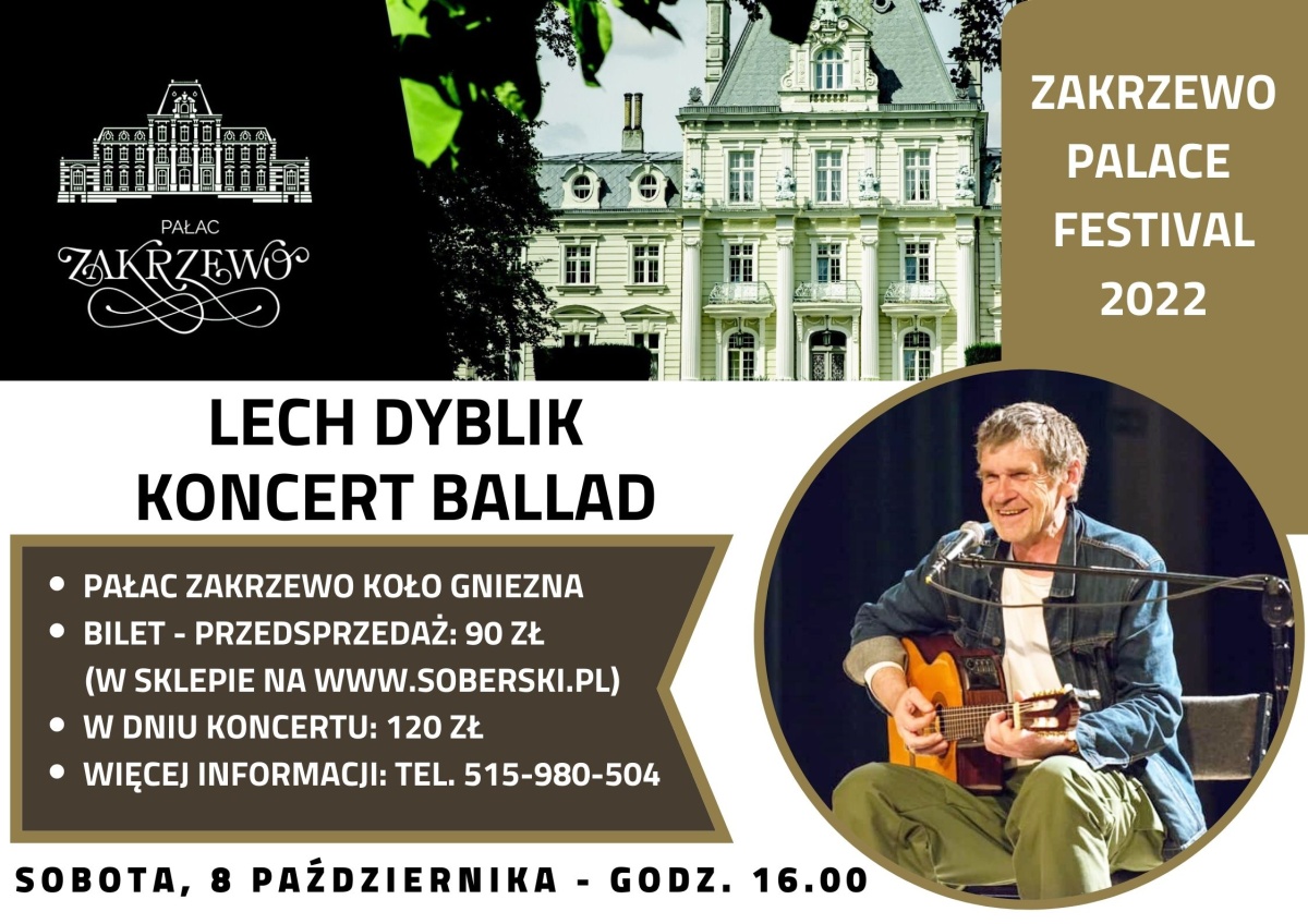 Koncert ballad Lecha Dyblika - sobota, 8 października o godz. 16.00
