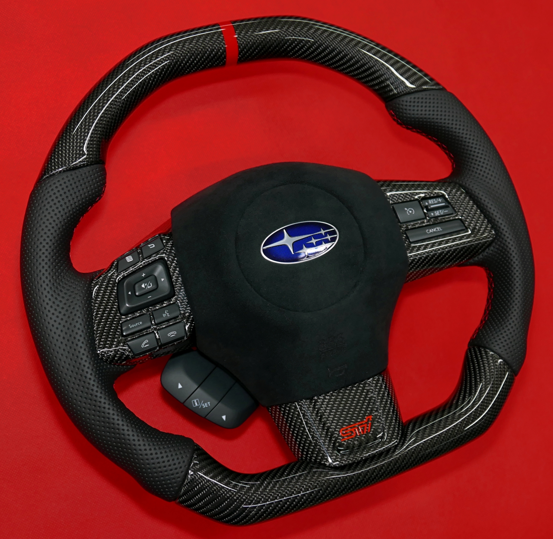 subaru impreza custom carbon fiber steering wheel