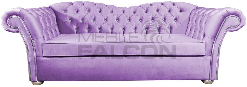 sofa chesterfield fiolet wrzos wygodne siedzisko