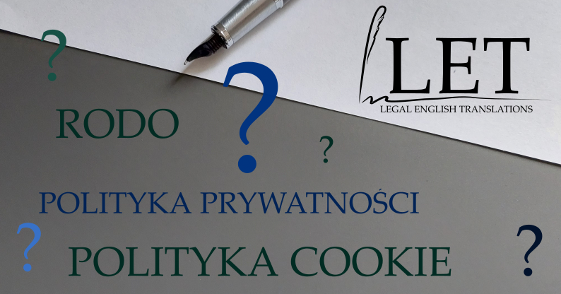 RODO i polityka prywatności - jak to przetłumaczyć na język angielski?