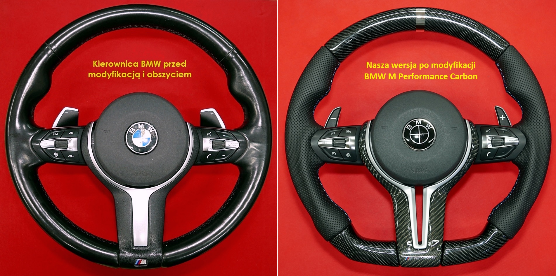 Tuning modyfikacja kierownica BMW M3 M4 M5 M6 MPerformance Carbon