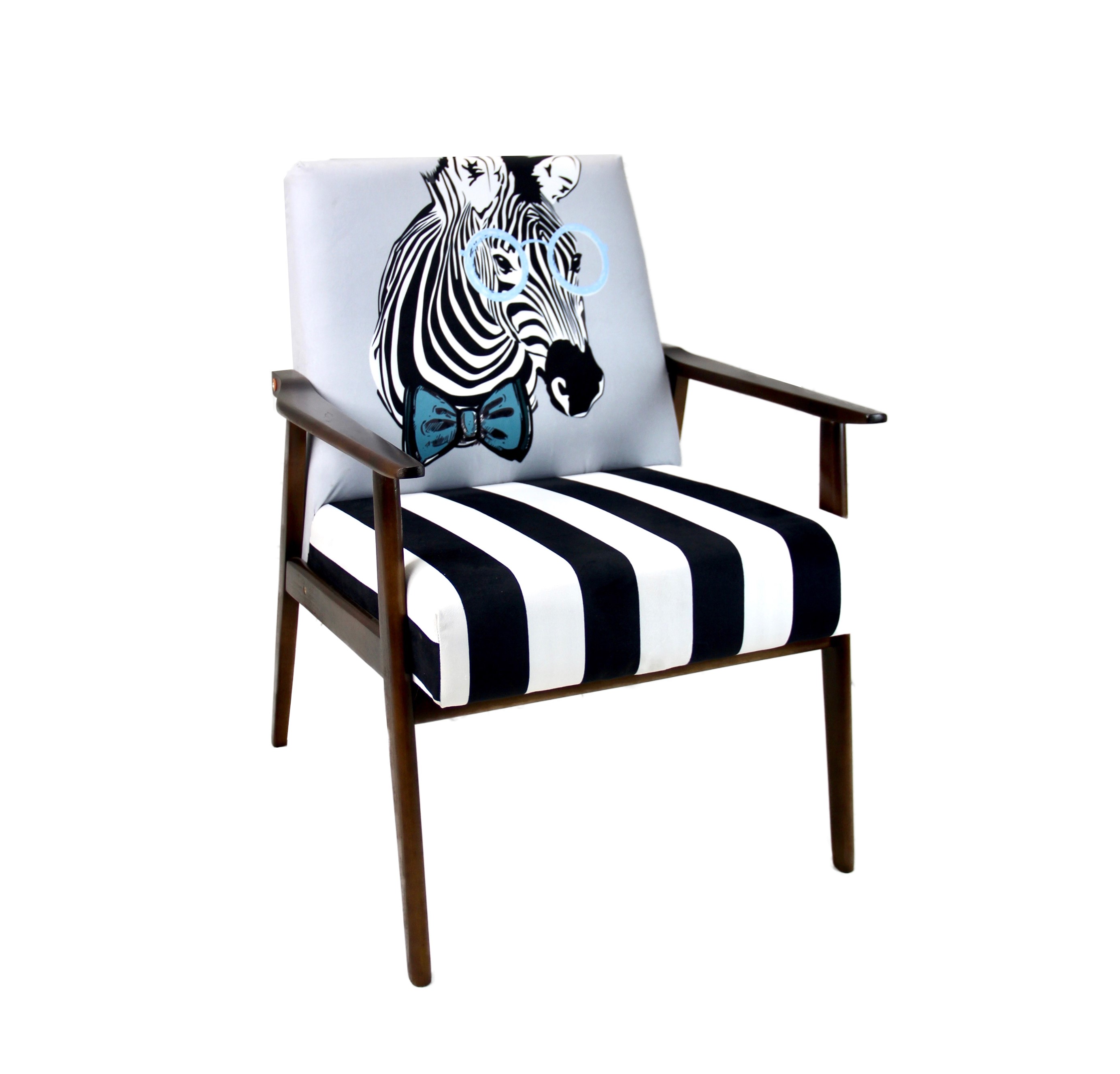 Fotel, Klubowy, Zebra, przód, front