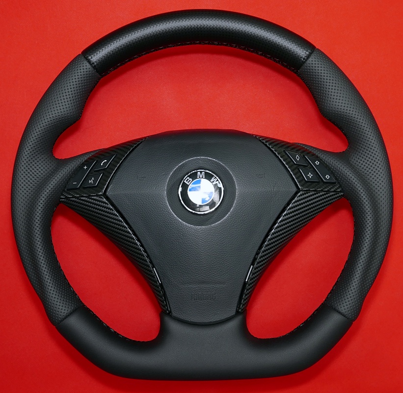 custom soft carbon fiber look bmw steering wheel