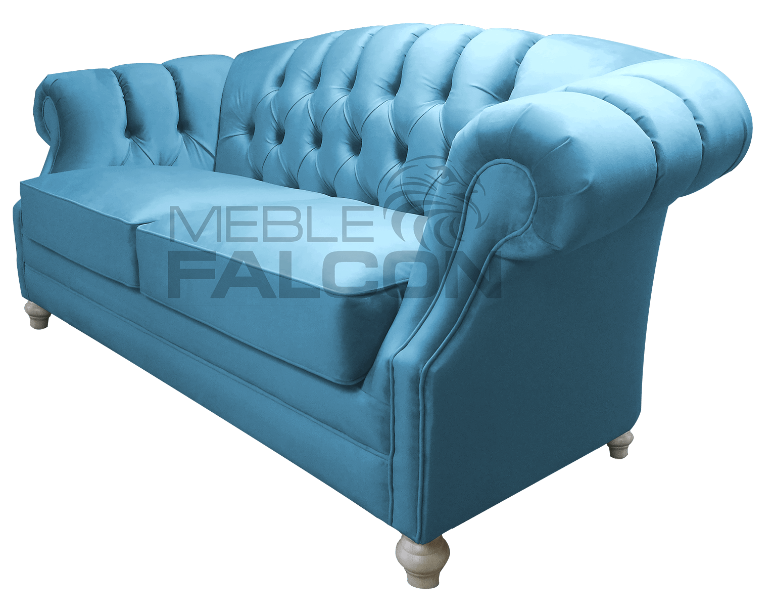 stylowa sofa chesterfield niebieska producent