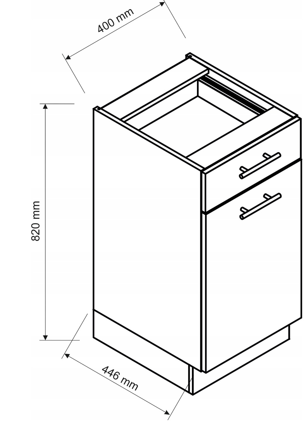 WYSPA 127,4 + szafka D40 S/1, D40 S/1, D40 S/1 - CZARNY MAT + DĄB WOTAN