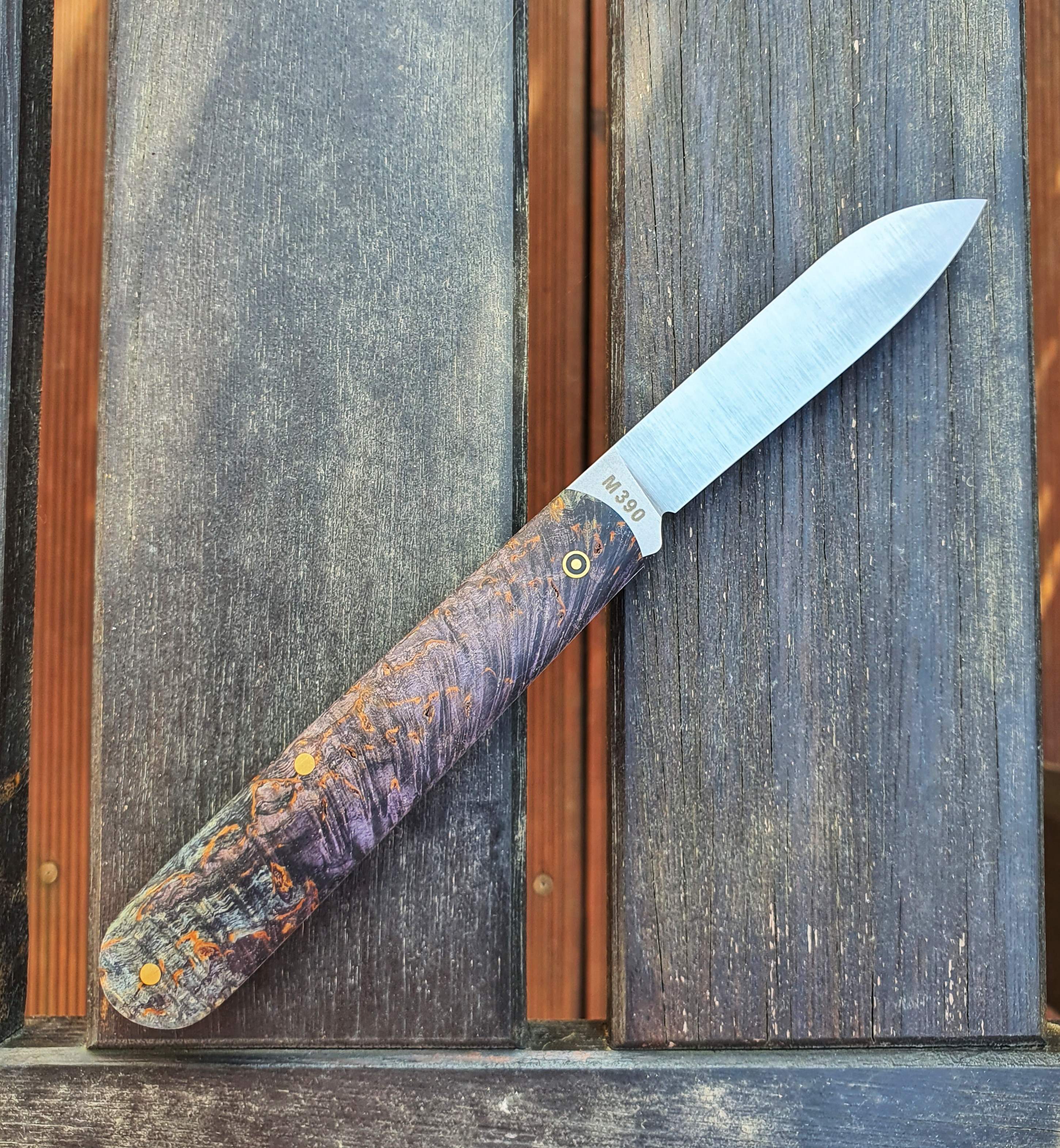 Purple wood and M390 SOLD