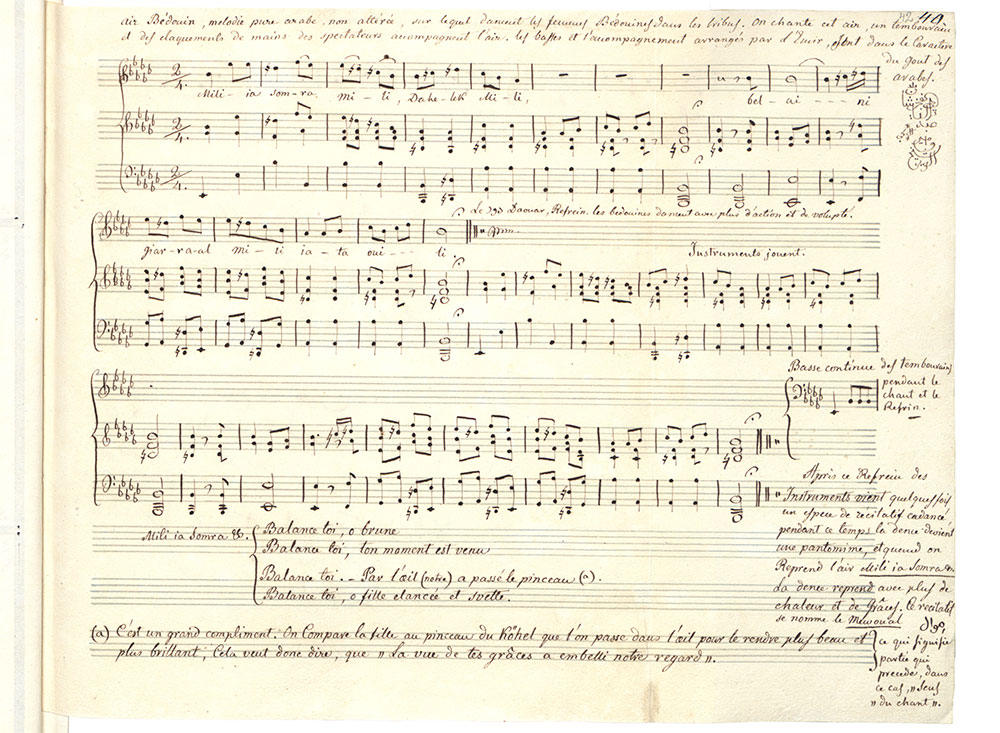 Zapis muzyki beduińskiej sprzed 200 lat