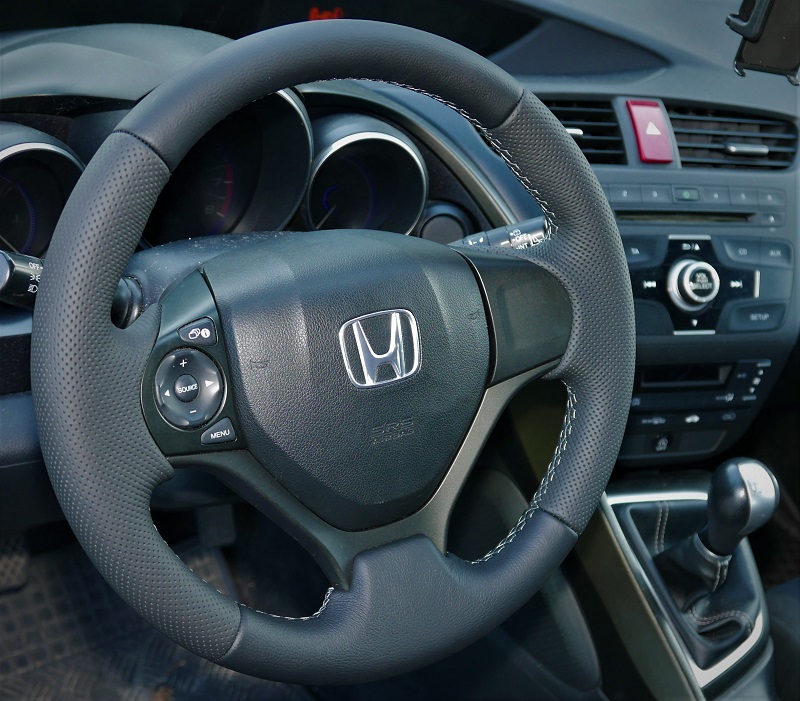 Kierownica Honda pogrubienie i obszycie skórą