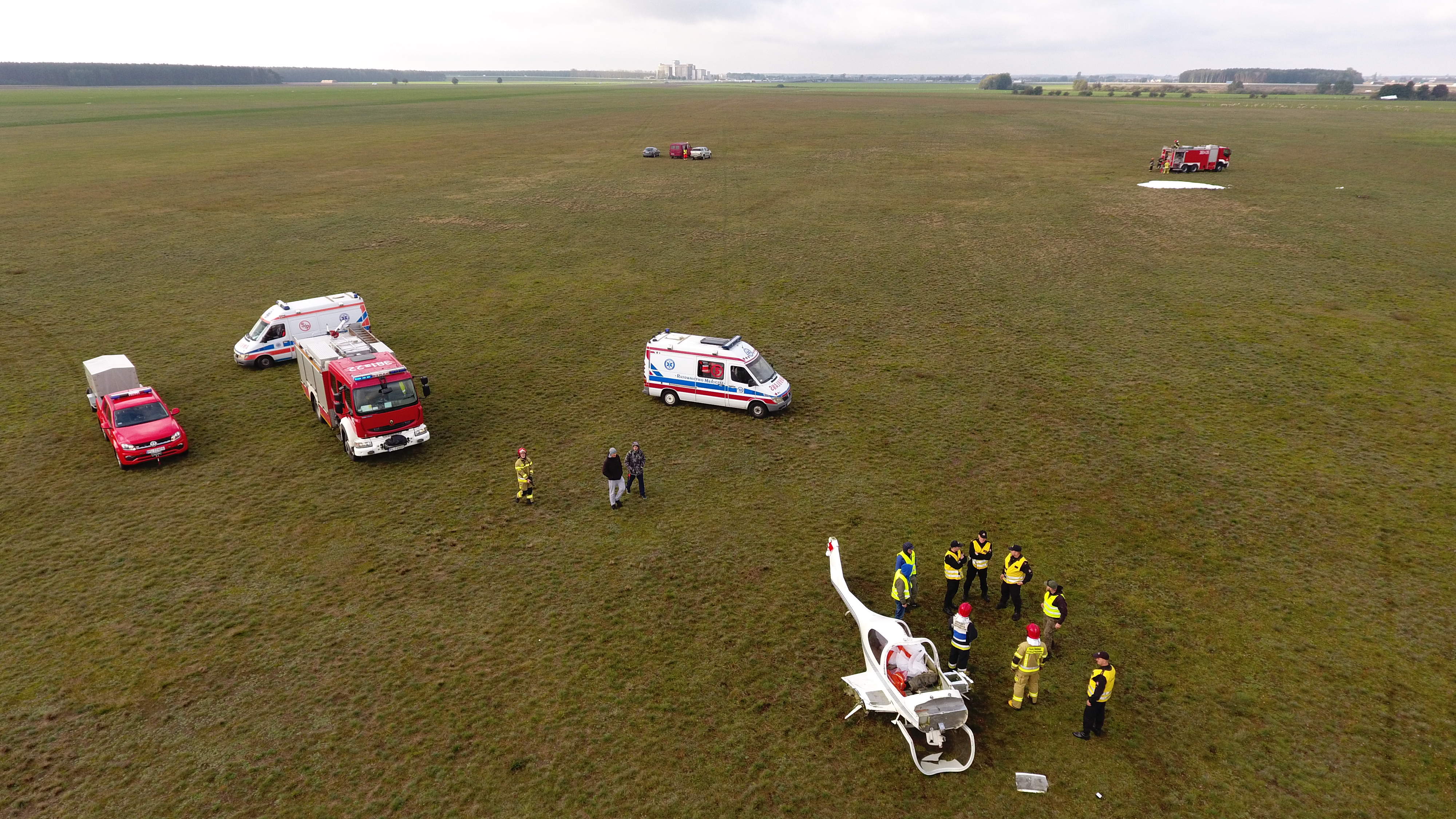Ćwiczenia służb ratunkowych w Lesznie- nasz operator drona miał przyjemność brać udział w ćwiczeniach.