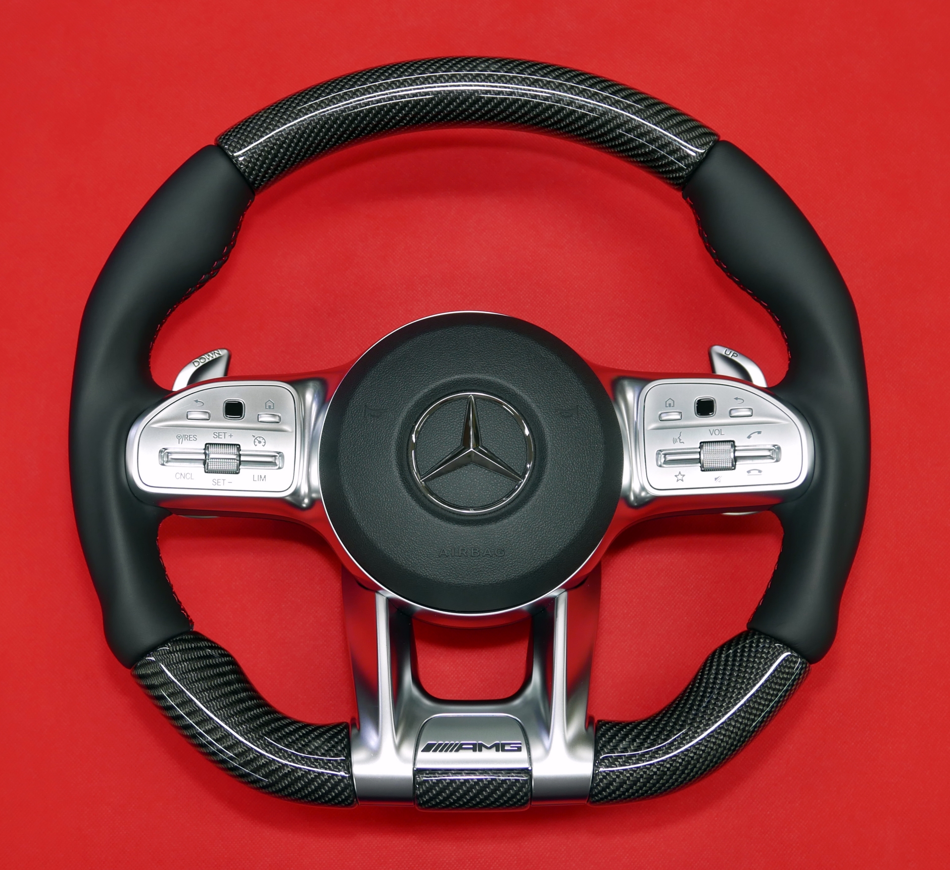 Tuning modyfikacja kierownica Mercedes carbon fiber