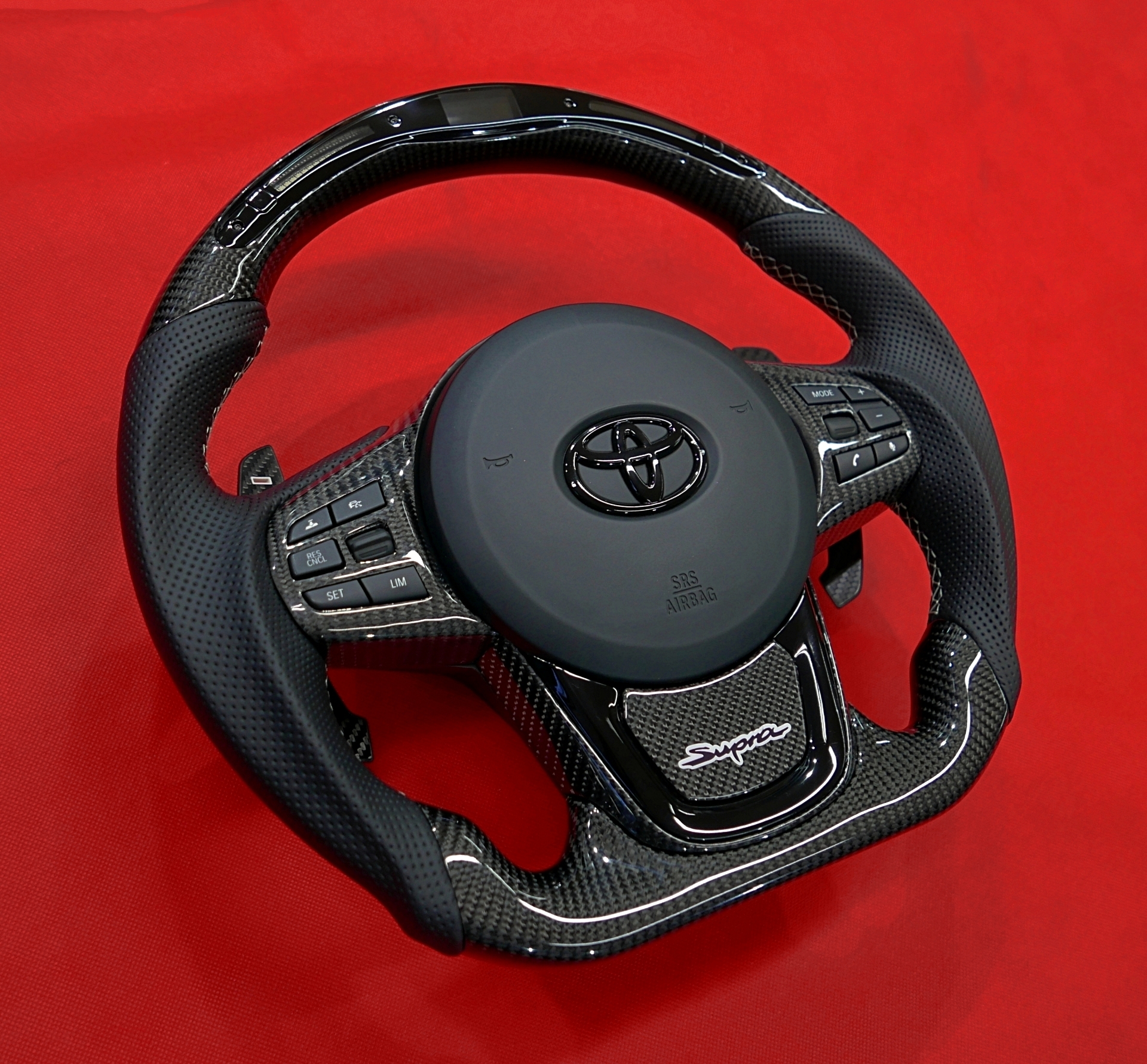 Custom carbon fiber steering wheel Toyota Supra