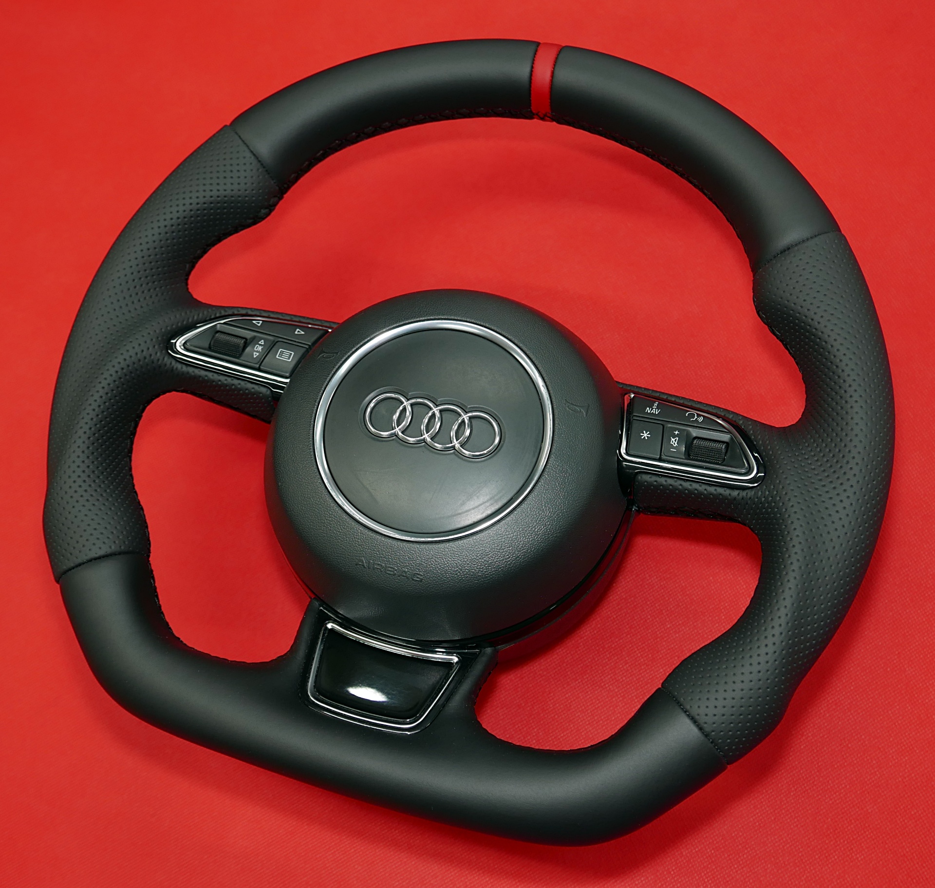 audi flat customs tunning steering wheel