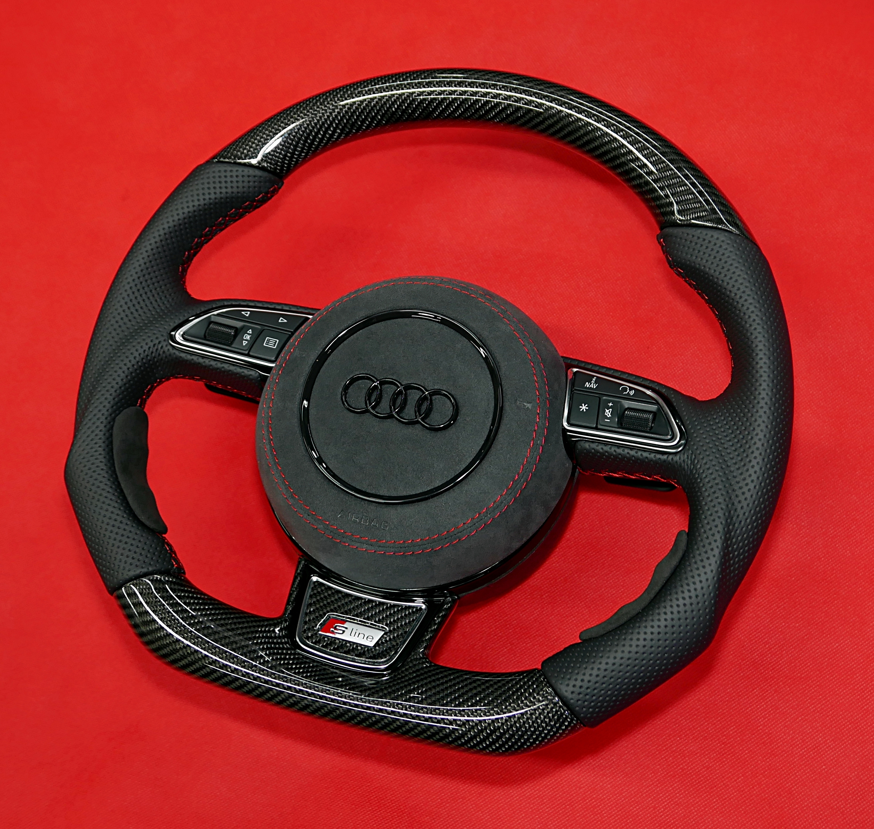 Carbon fiber steering wheel Audi A6 C7 S7 RS7