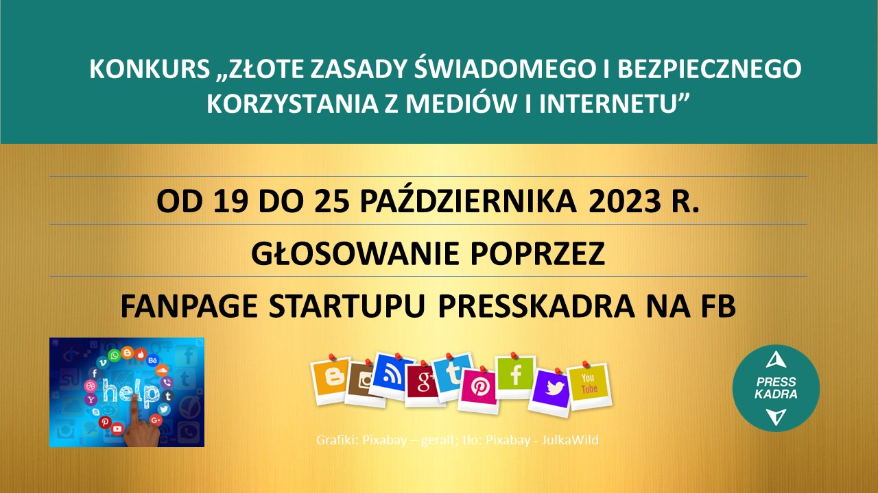 Głosowanie w ramach konkursu „Złote zasady świadomego i bezpiecznego korzystania z mediów i Internetu”