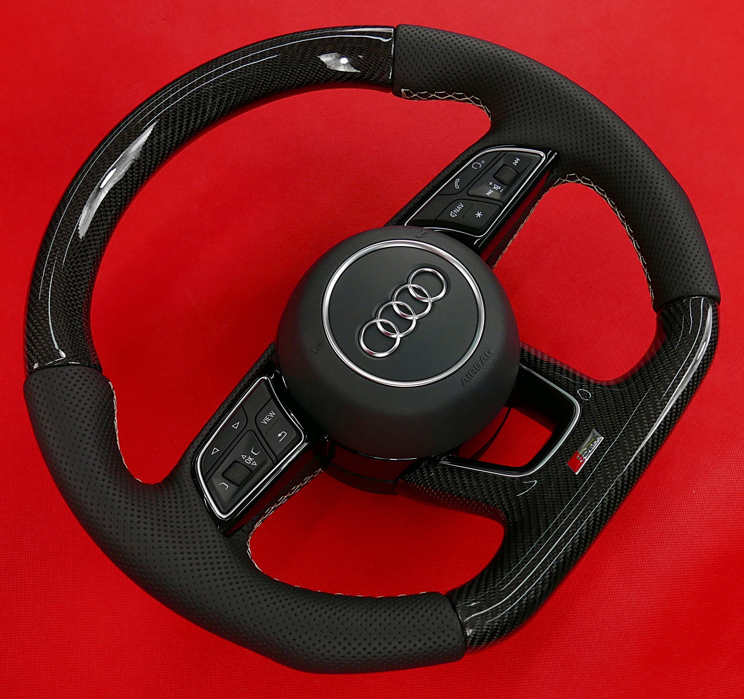 flat carbon steering wheel Audi
