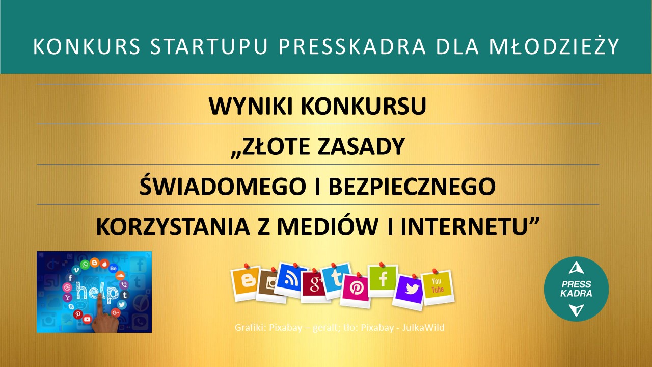 Ogłoszenie wyników konkursu  „Złote zasady świadomego i bezpiecznego korzystania z mediów i Internetu”