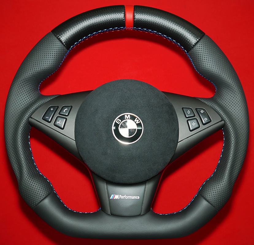 custom soft carbon fiber look steering wheel bmw