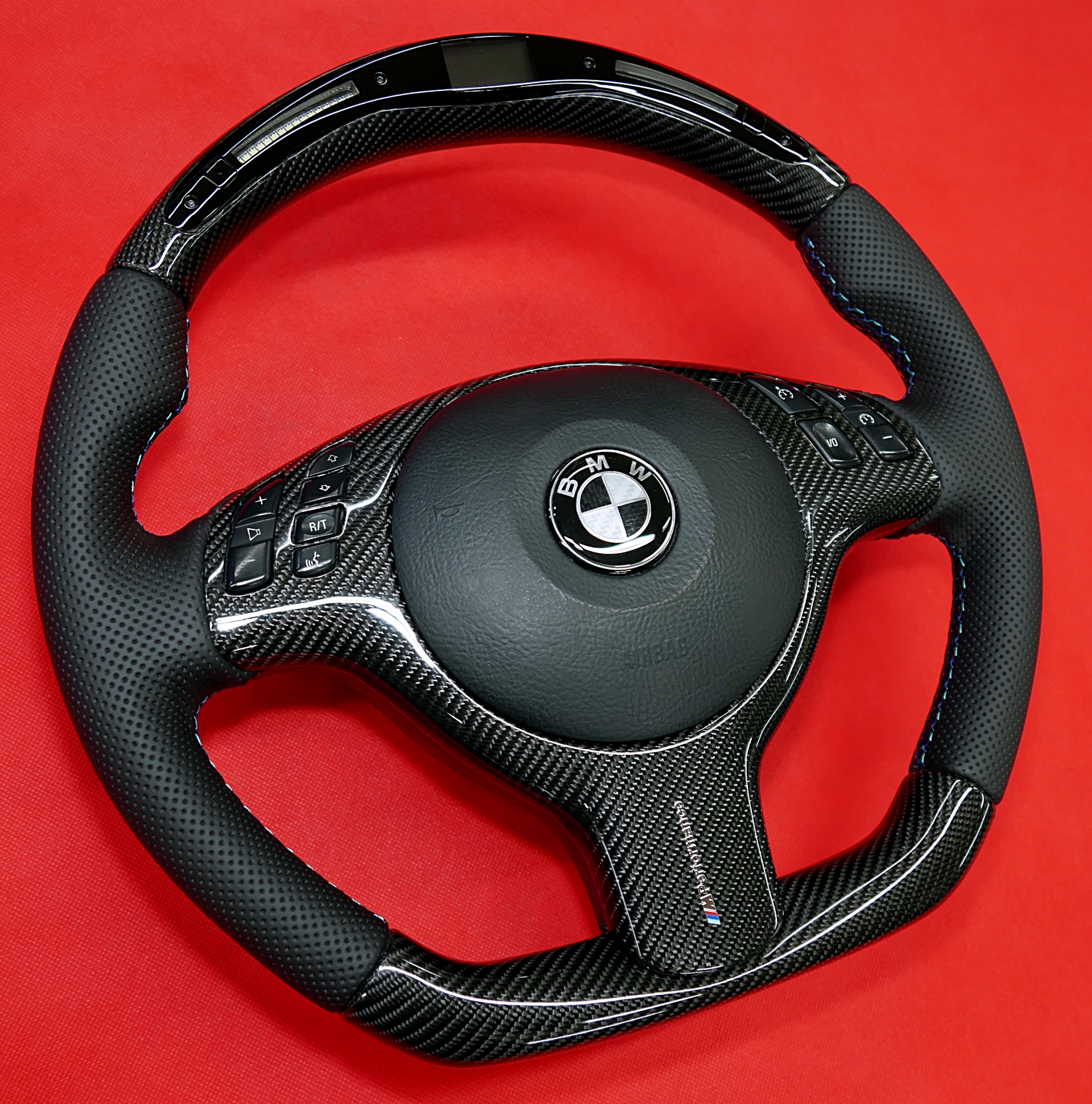 BMW M3 Custom carbon fiber steering wheel LCD LED display
