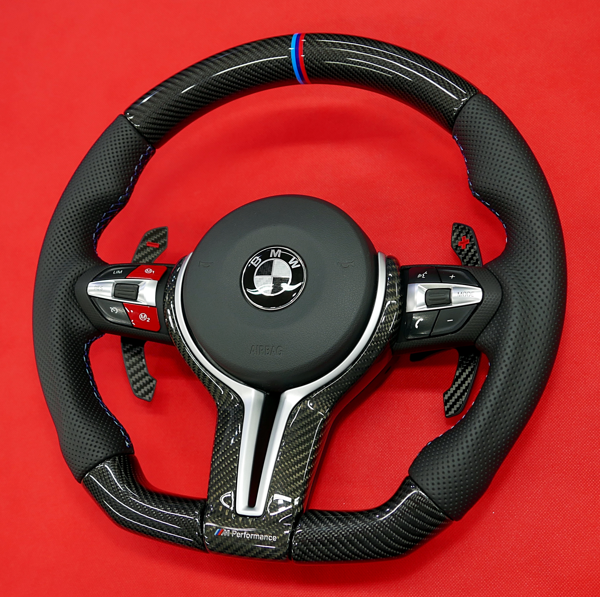 Carbon fiber steering wheel BMW F10 M5 custom