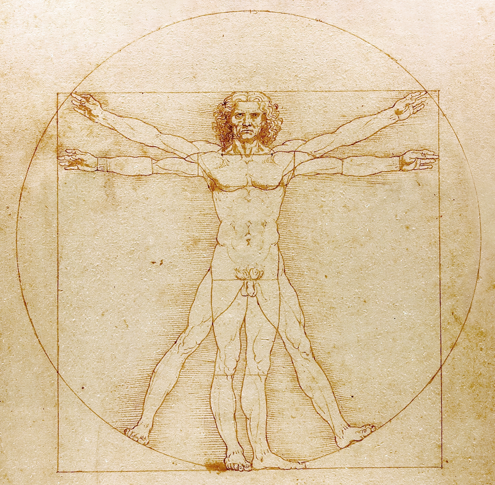 Człowiek Witruwiański Leonardo da Vinci