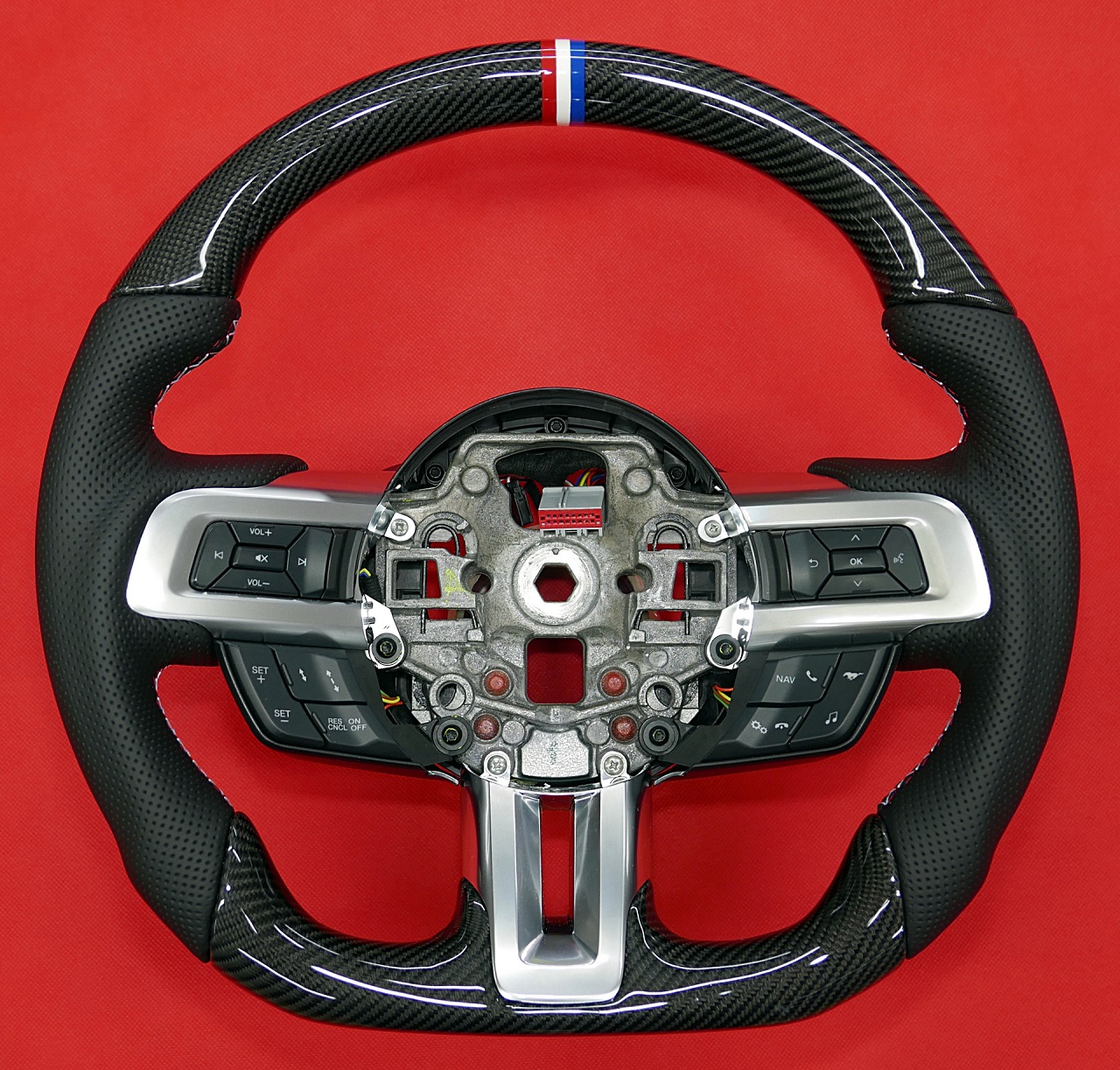 customs carbon fiber steering wheel ford mustang