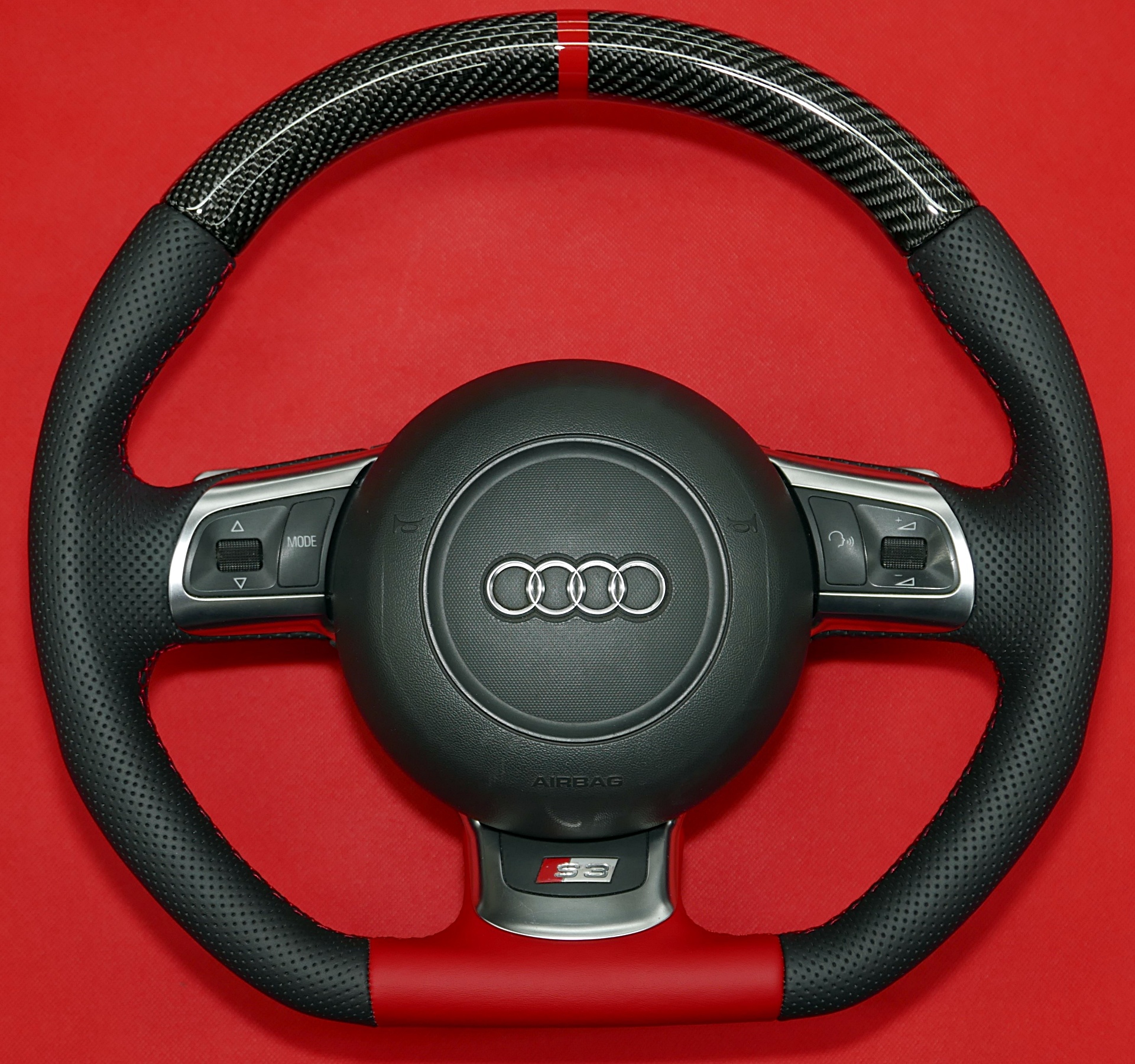 Audi kierownica z włókna węglowego carbon