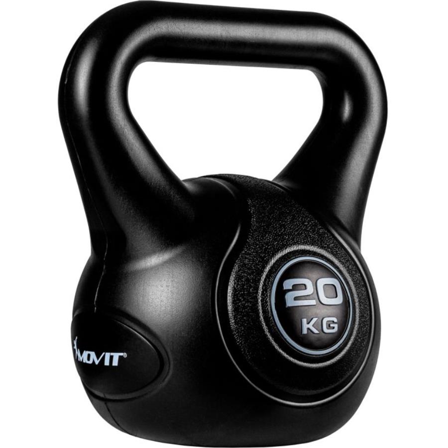 Hantle Kettlebell - 20 kg, czarny MOVIT