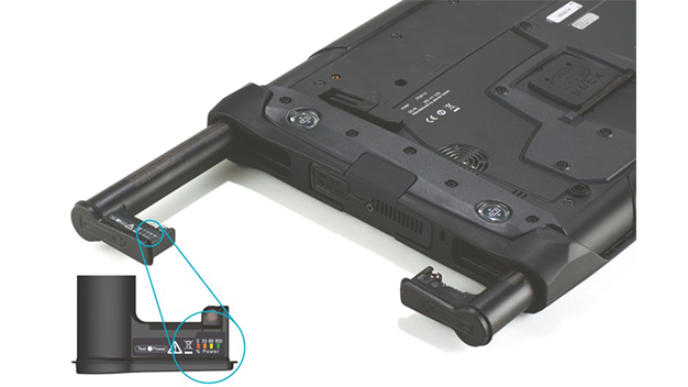 Tablet przemysłowy ITC8113 - 2 wyciągane akumulatory (baterie) - hot plug (hot swap)