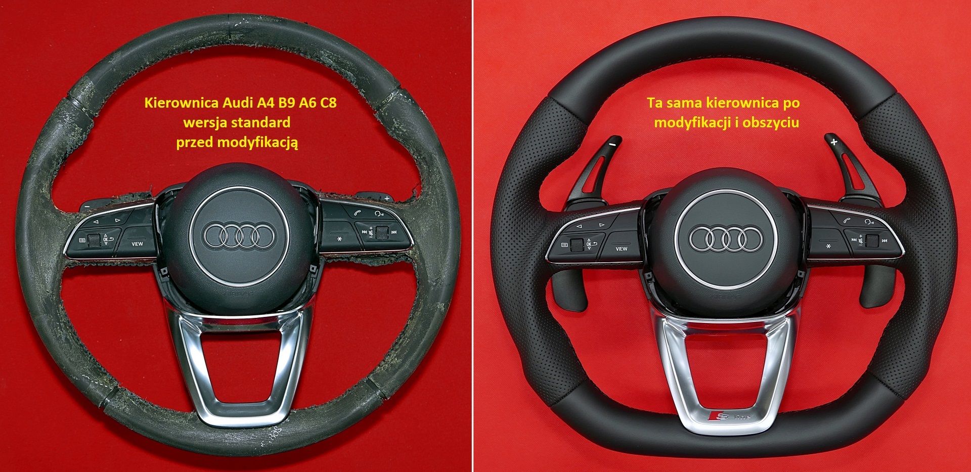 tunning flat steering wheel customs audi