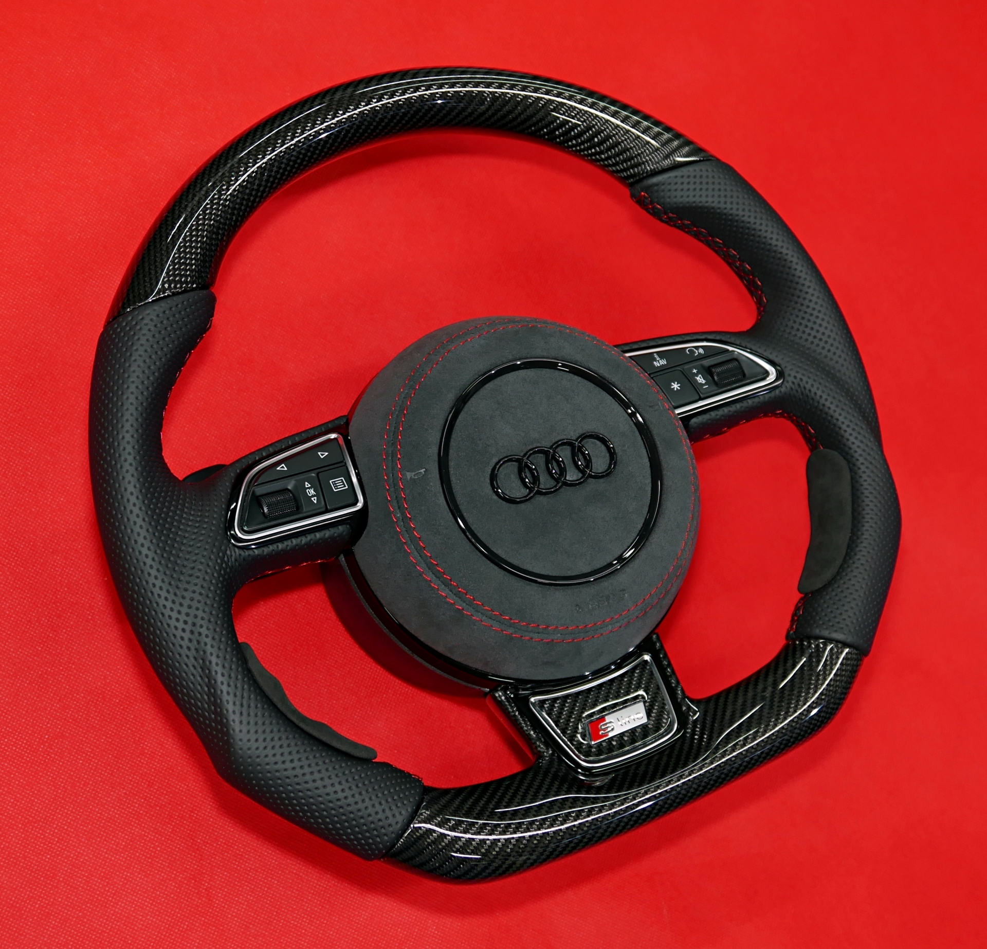 Carbon fiber steering wheel Audi RS S-Line