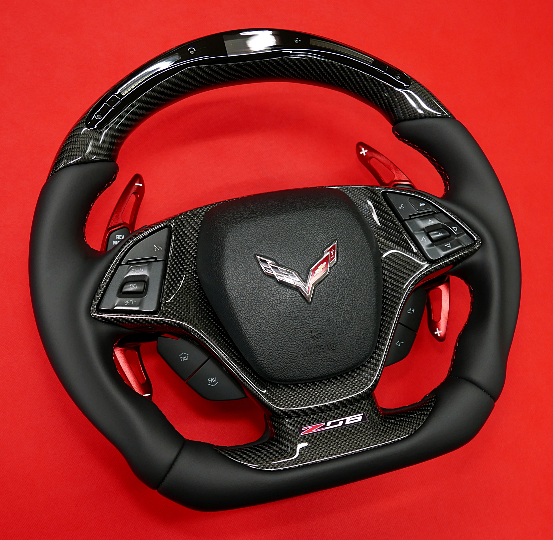 Kierownica Carbon Corvette wyświetlacz LED