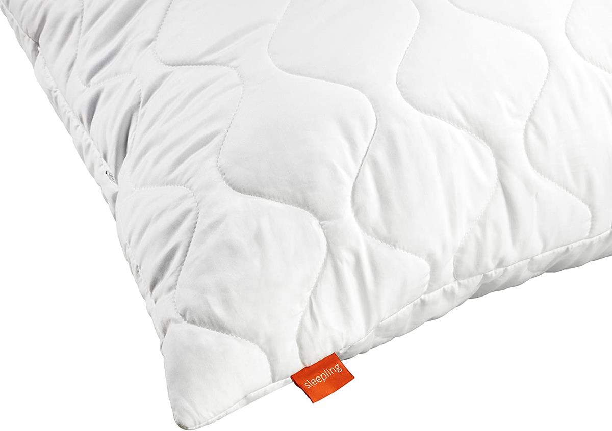 sleepling 191122 Komfort 100 Komplet 2 sztuki poduszka z mikrofibry 80 x 80 cm, biała
