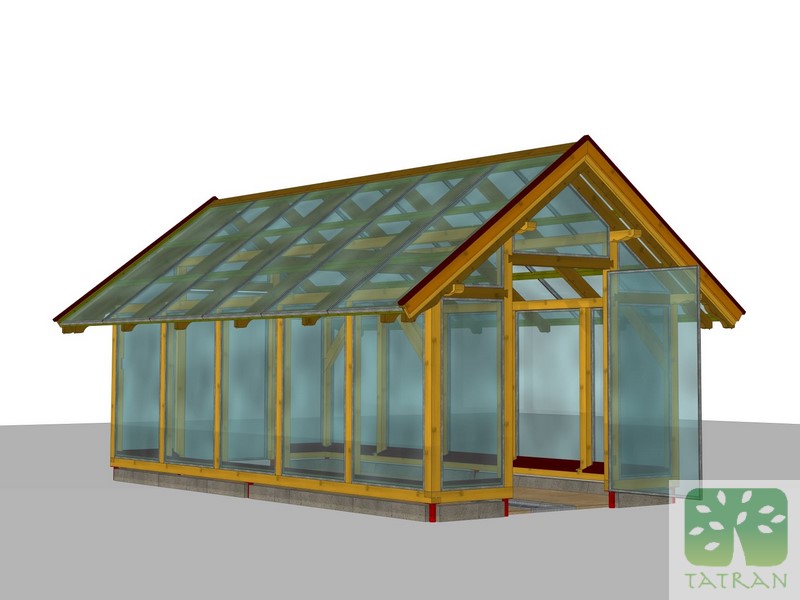 2021 - Poland - Polanka delivery of prefabricated wood garden greenhouse 15.51 m2