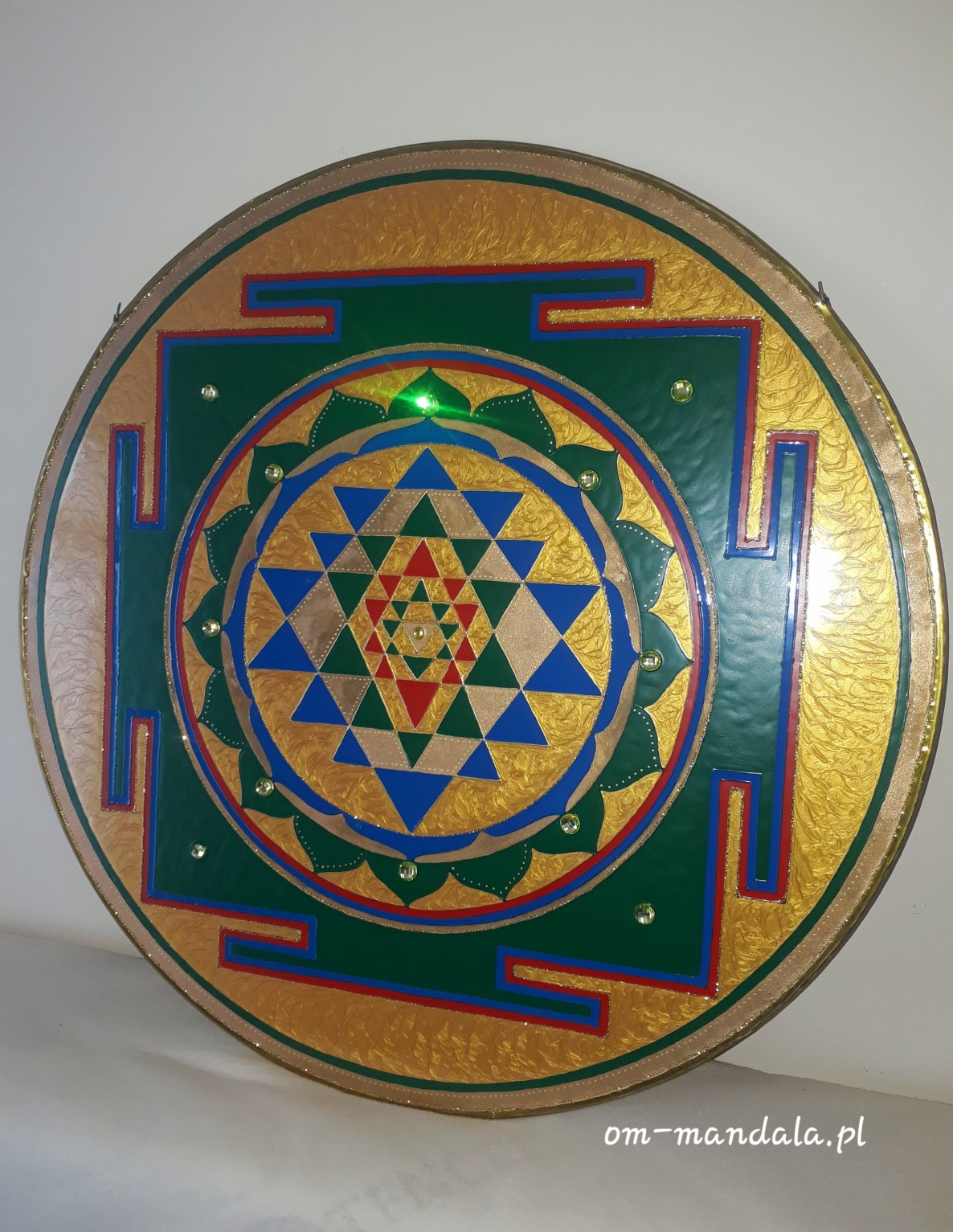 Mandala Sri Yantra na szkle