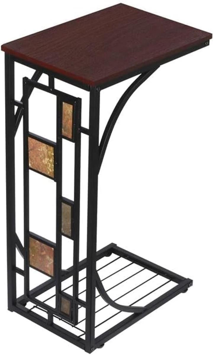 Stabilny stolik pomocniczy, stolik kawowy, stolik do salonu, z praktyczną półką, 21 x 30,5 x 53 cm