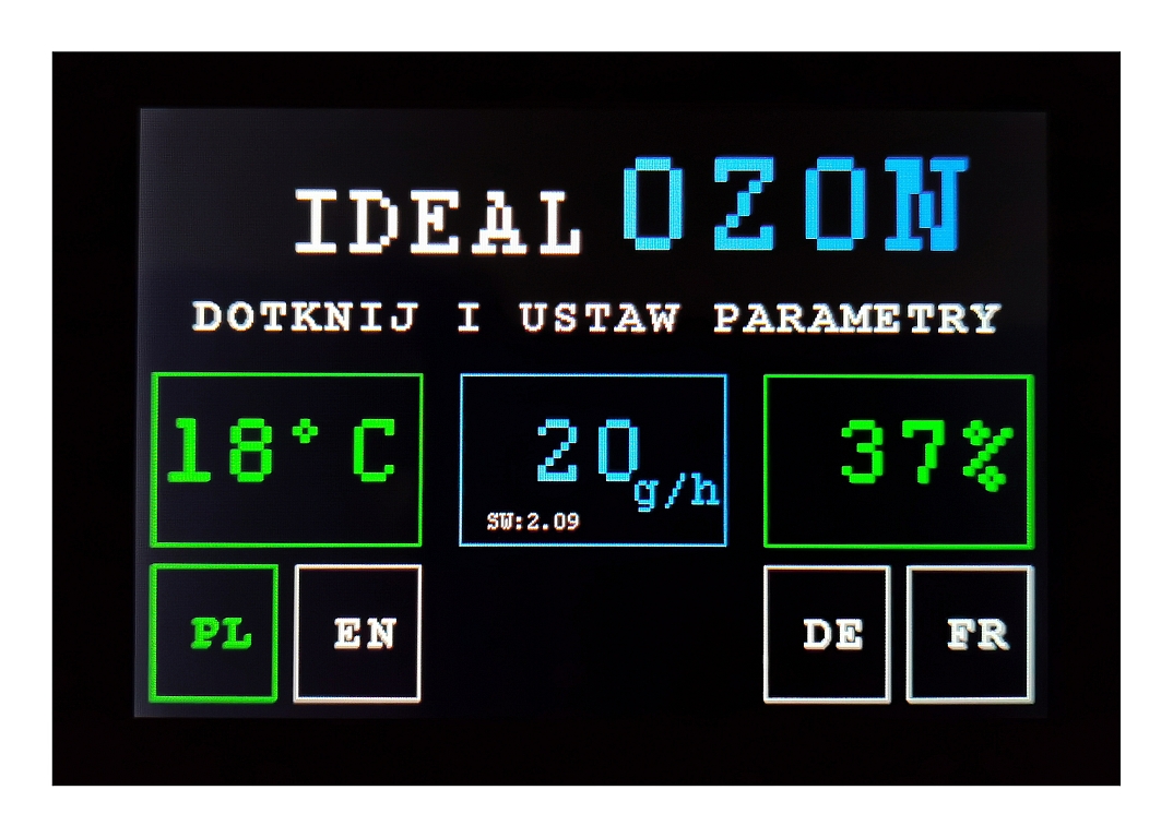 Ozonatory IdealOZON - funkcje sterownika V3
