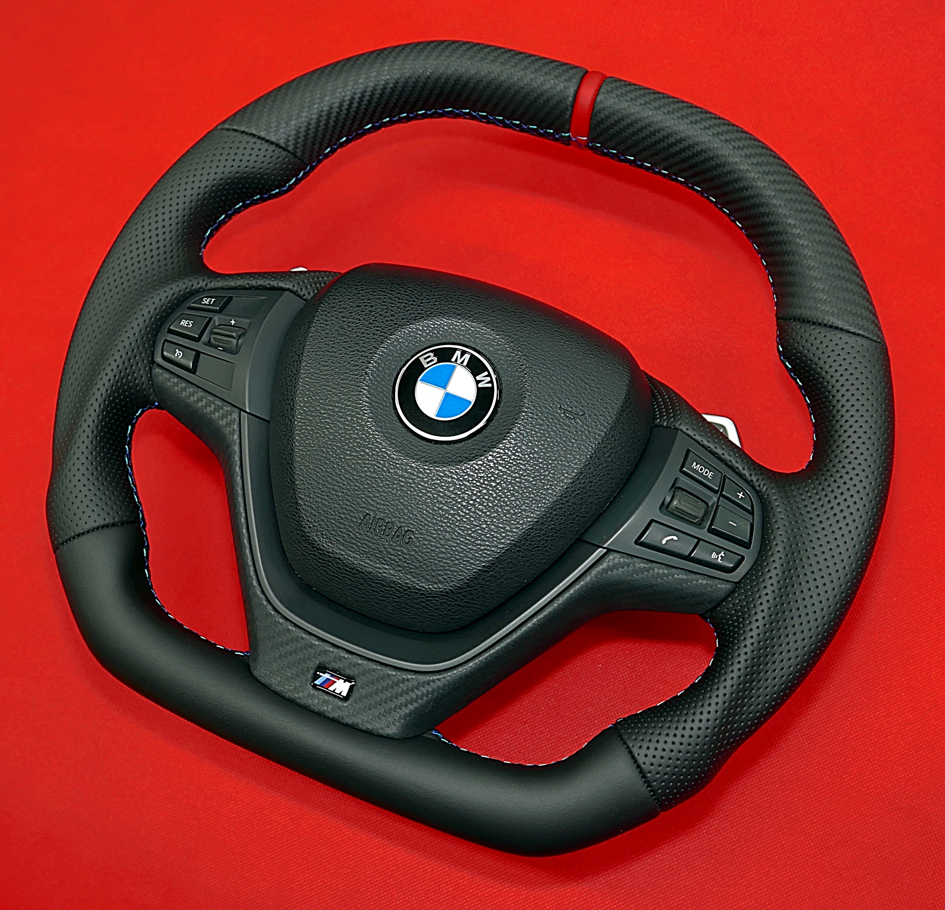 BMW custom steering wheel flat bottom