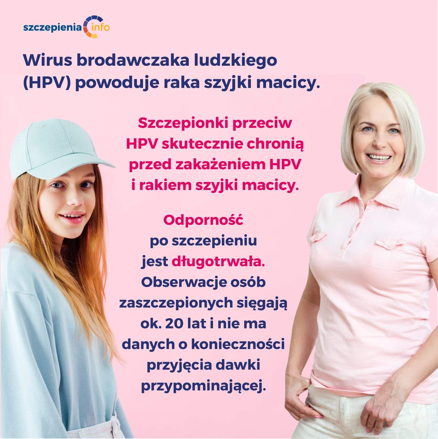 HPV powoduje raka szyjki macicy.