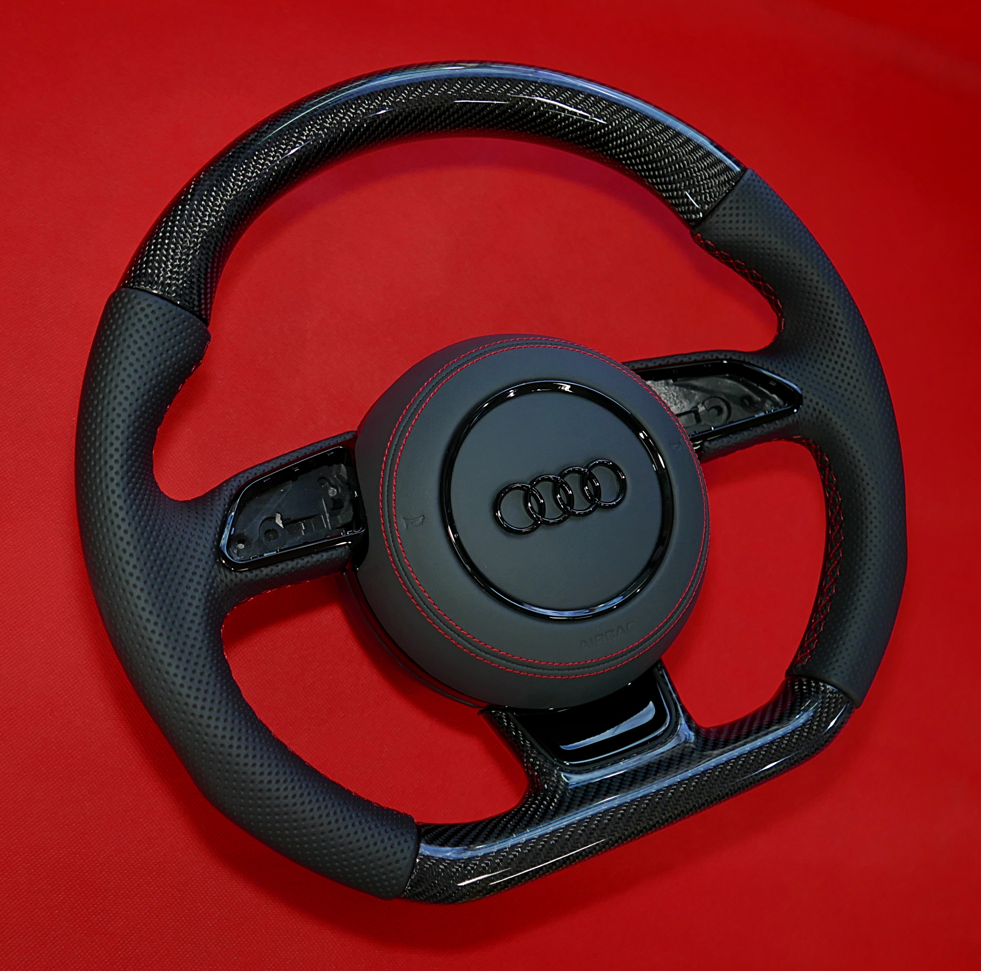 Custom carbon fiber steering wheel Audi A3 8V