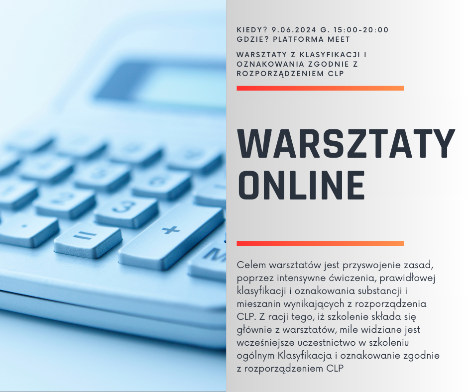 Szkolenie online Warsztaty klasyfikacji 16.06.2024 g.15:00