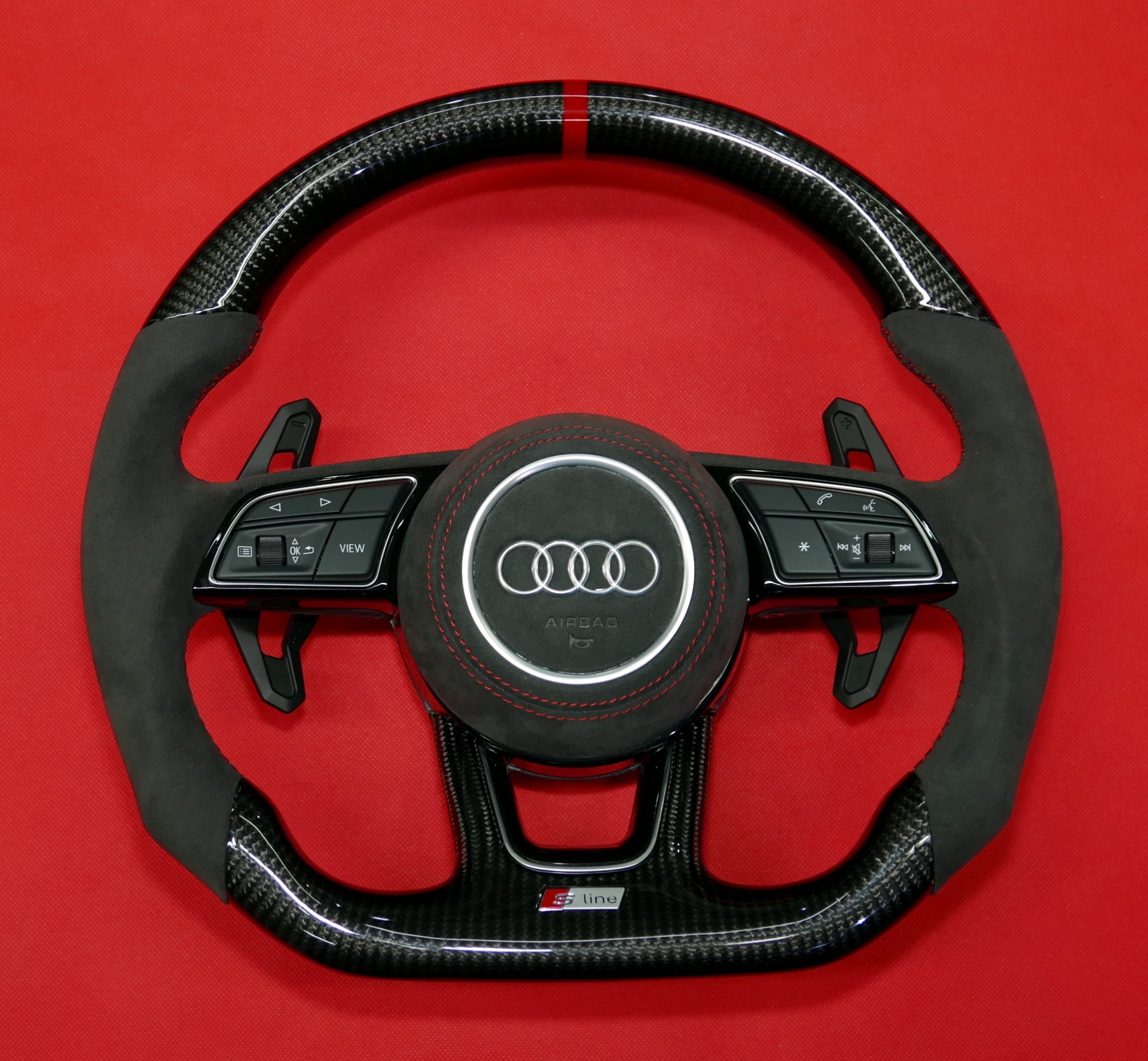 Custom carbon fiber steering wheel Audi A4 S4 RS4