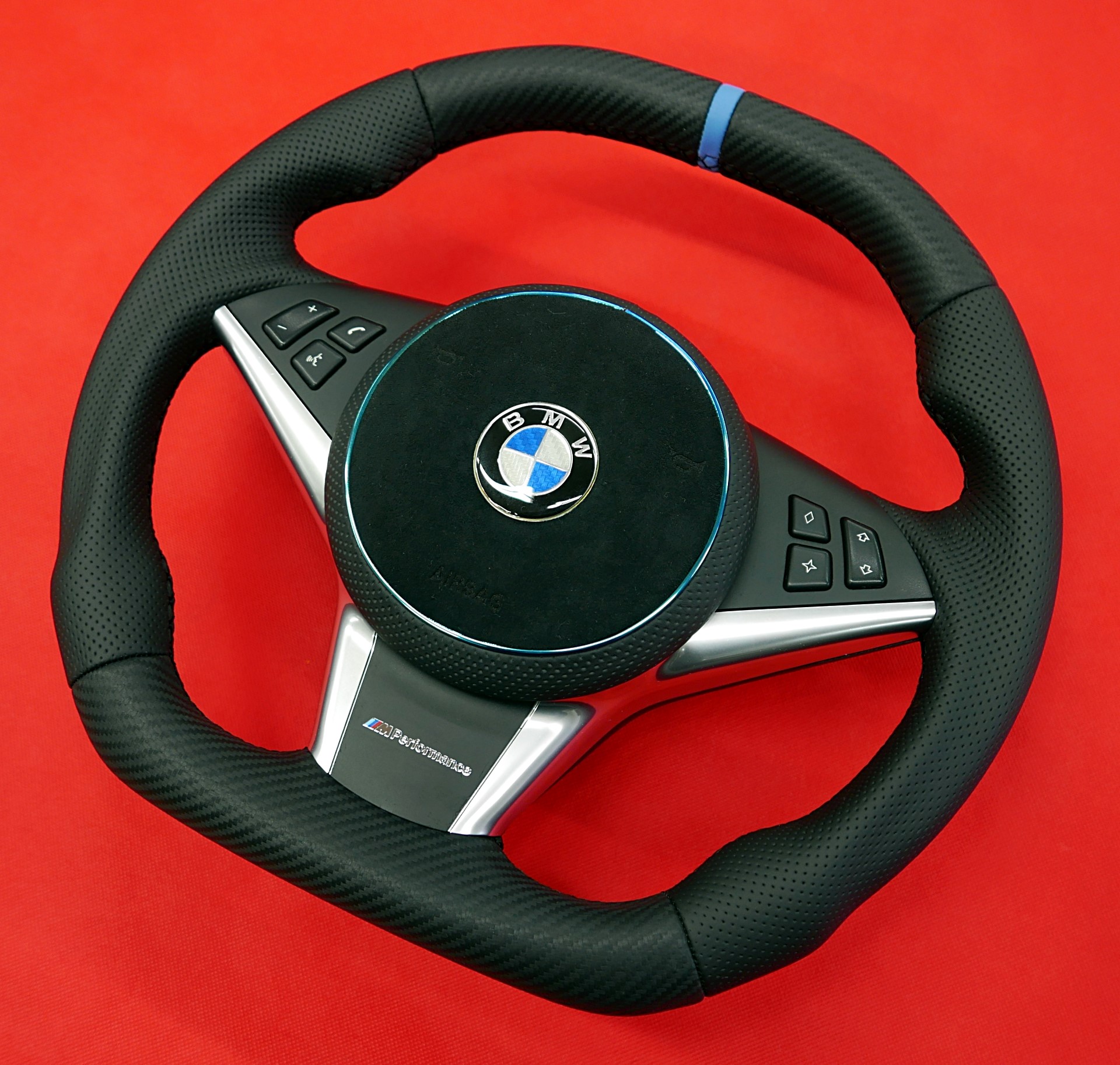 soft carbon BMW flat steering wheel