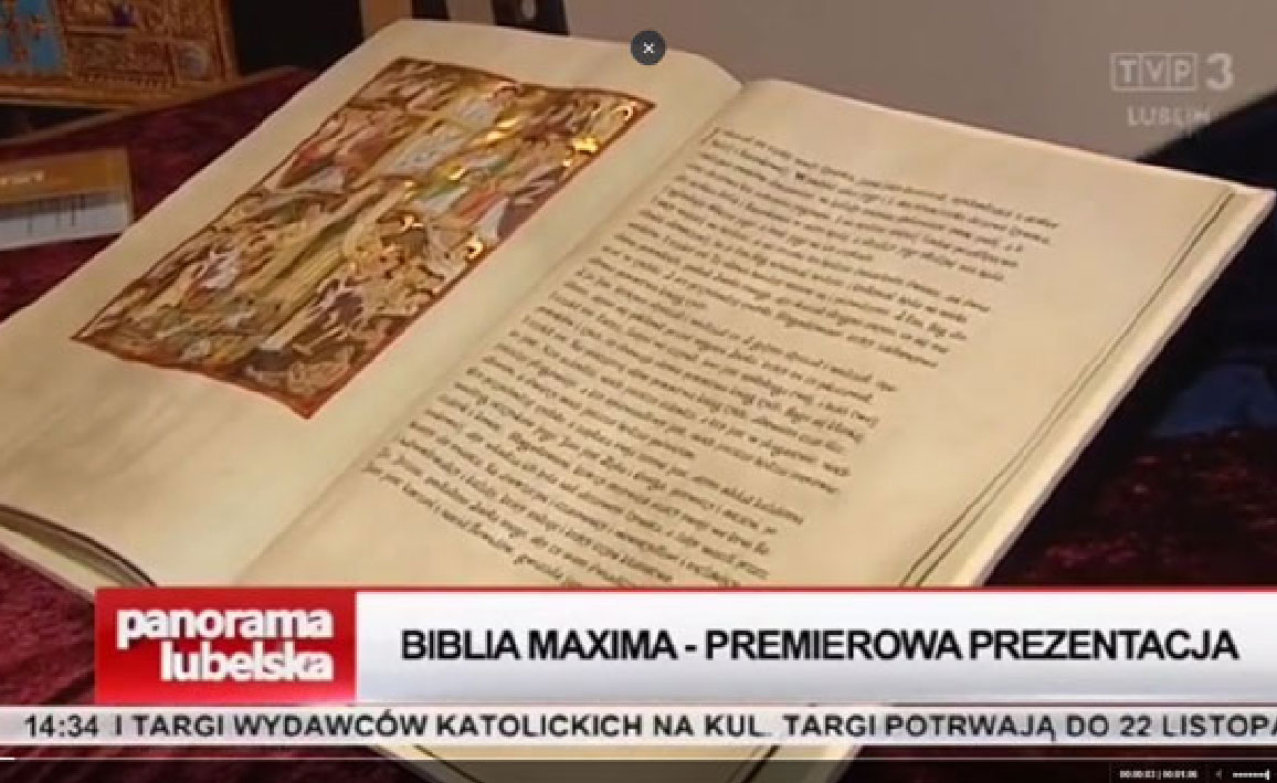 reportaż o Biblii Maxima. Telewizja Polska