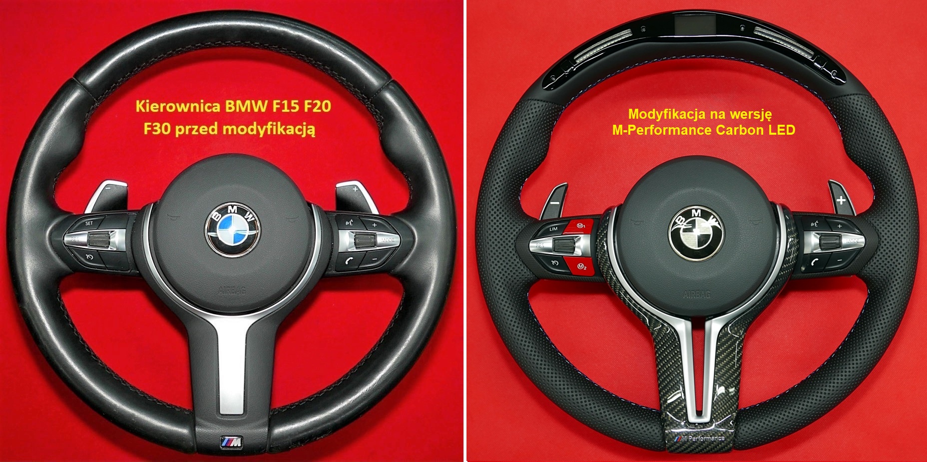 Custom steering wheel LED LCD BMW MPerformance