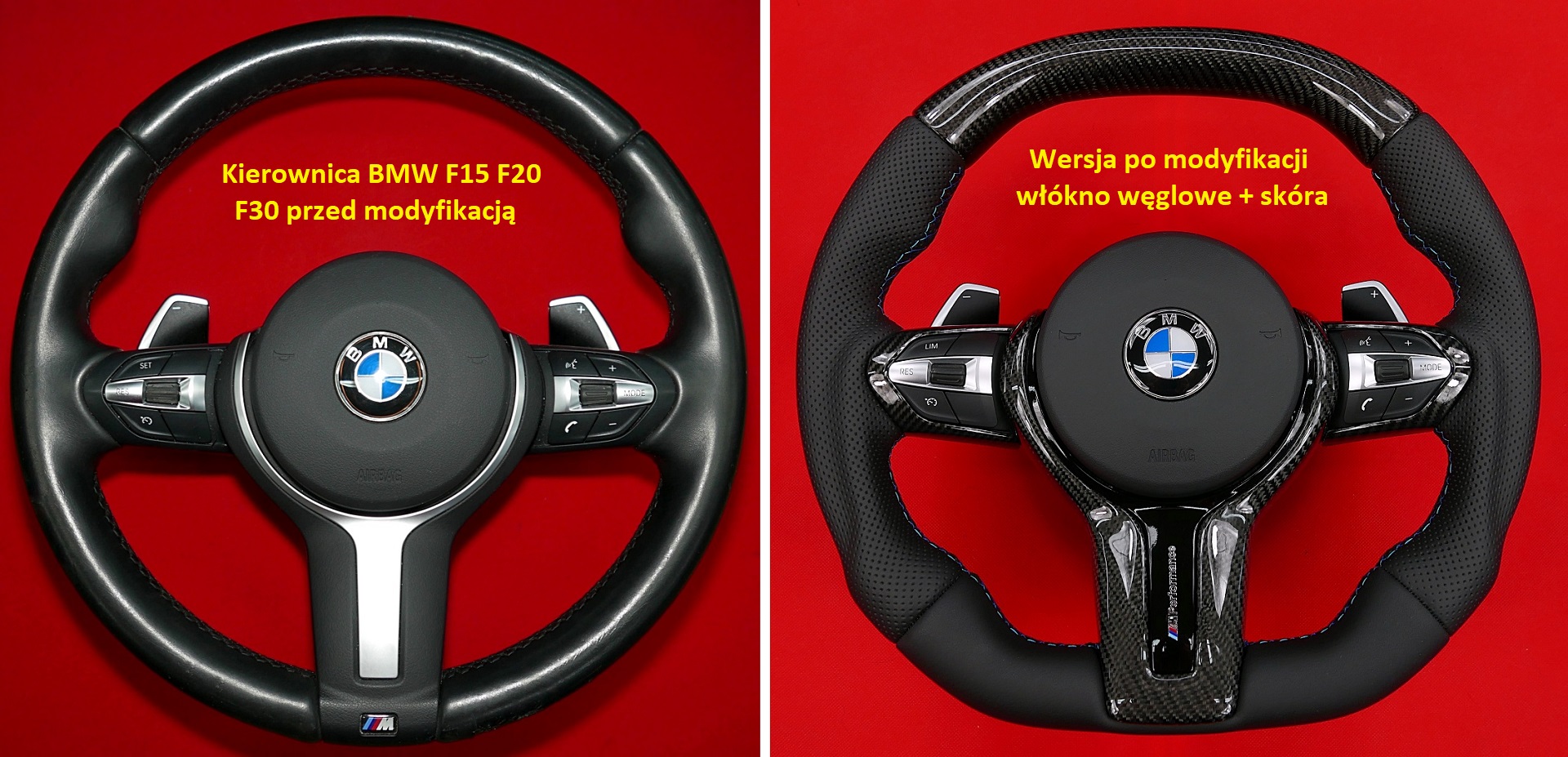 carbon fiber steering wheel kierownica bmw włókno węglowe