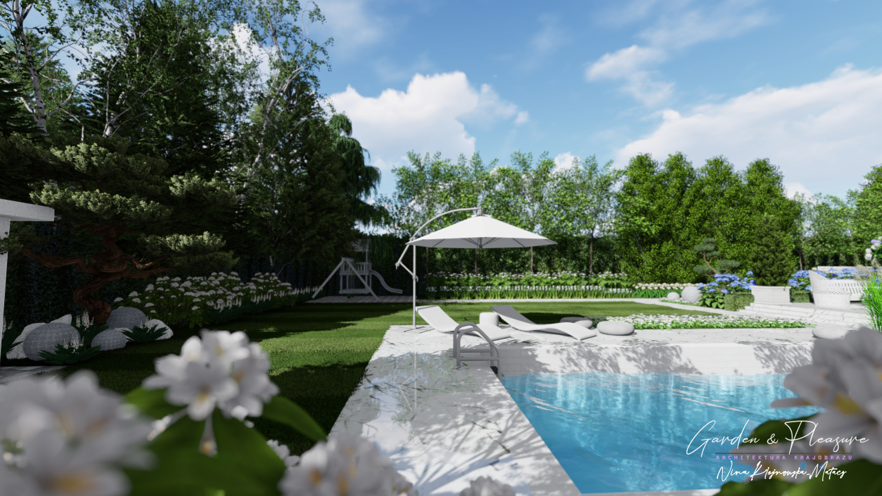 baseny ogrodowe warszawa basen w ogrodzie projekt ogrodu z basenem garden and pleasure nina klejnowska mataczjpg